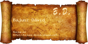 Bajusz Dávid névjegykártya